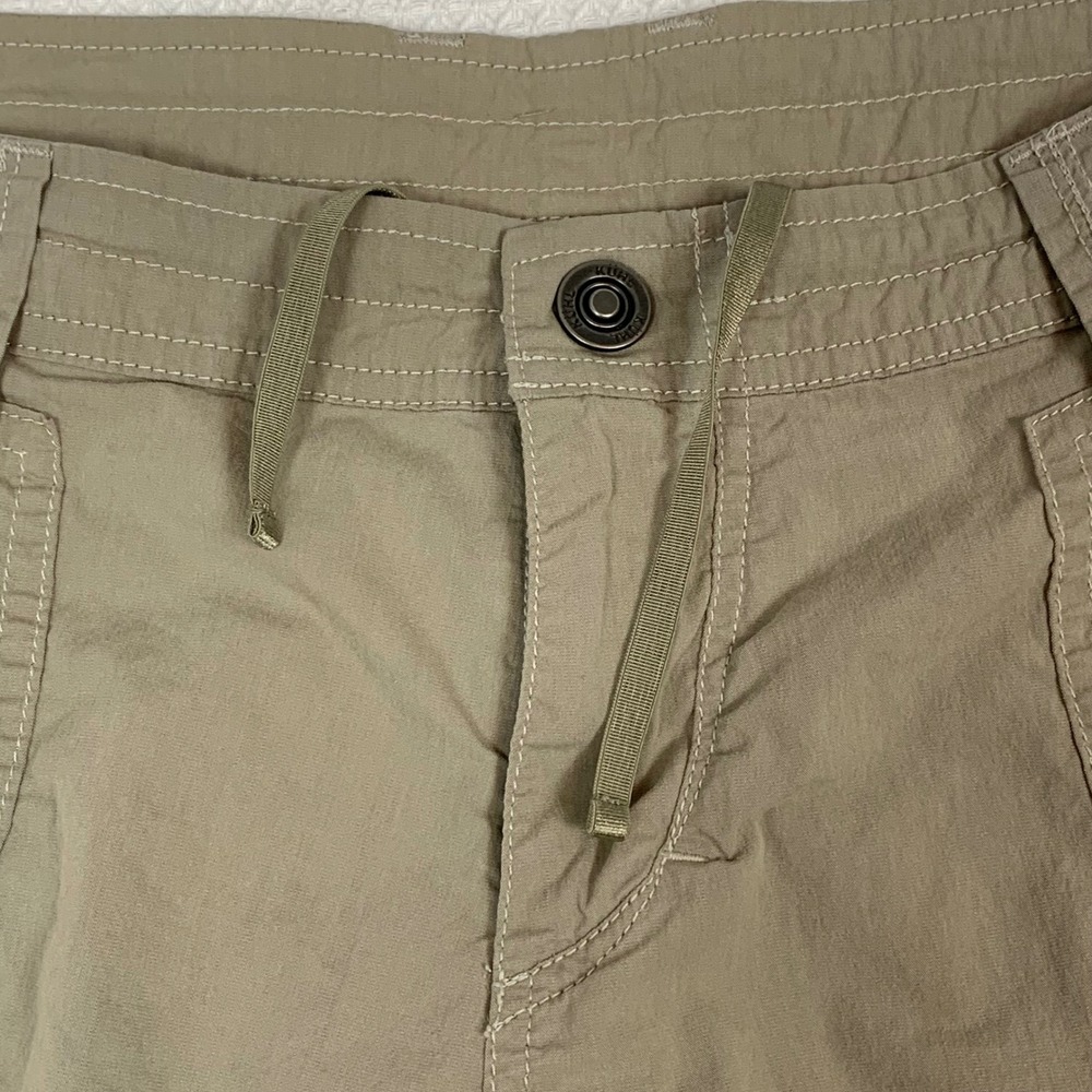 Kuhl Mova Khaki Tan Roll Up Cargo Hiking Pants Womens 14 Stretch Lightweight - Picture 3 of 14